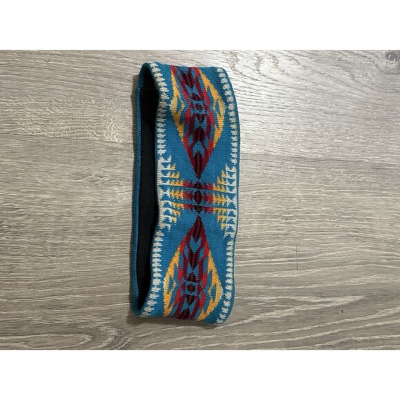 Pendleton Wool Fleece Lined Headband Ear Warmer Black One Size Aztec Southwest - Picture 2 of 4